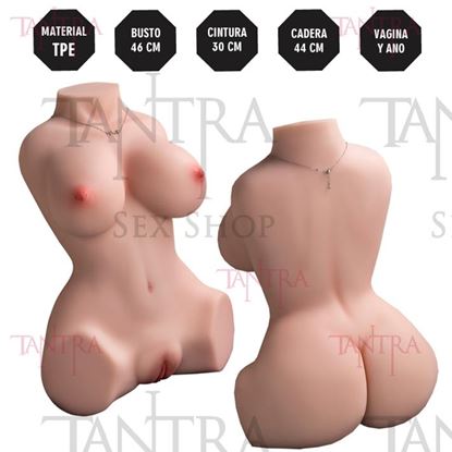 Torso Realista TPE con Vagina Hiper Realista y Senos Suaves